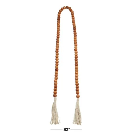 Kirkland's Home Tasseled Wood Beaded Garland- Decorative Accents