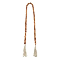 Kirkland's Home Tasseled Wood Beaded Garland- Decorative Accents