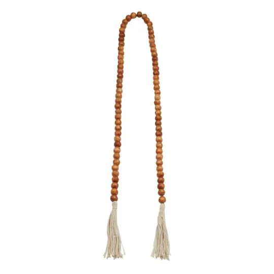 Kirkland's Home Tasseled Wood Beaded Garland- Decorative Accents