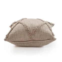 Kirkland's Home Taupe Fringe Diamond Pillow, 20 In.- Pillows