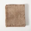 Kirkland's Home Taupe Heavenly Herringbone Plush Throw- Blankets & Throws