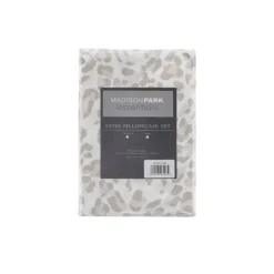 Kirkland's Home Taupe Leopard Satin Standard 2-Pc. Pillow Case Set- Bed Sheets