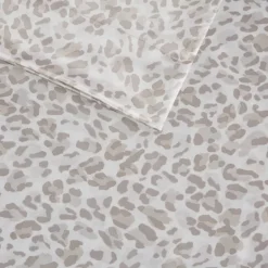Kirkland's Home Taupe Leopard Satin Standard 2-Pc. Pillow Case Set- Bed Sheets