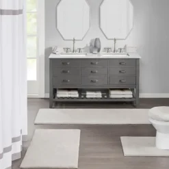 Kirkland's Home Taupe Marshmallow Contour Bath Mat, 24 In.- Bathroom Rugs