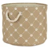 Kirkland's Home Taupe Paw Trellis Round Basket, 15 In.- Baskets & Boxes