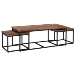 Kirkland's Home Tawny Nesting 3-Pc. Coffee And Accent Table Set- Coffee Tables