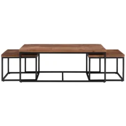Kirkland's Home Tawny Nesting 3-Pc. Coffee And Accent Table Set- Coffee Tables