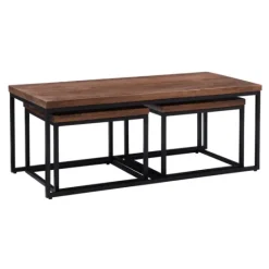 Kirkland's Home Tawny Nesting 3-Pc. Coffee And Accent Table Set- Coffee Tables