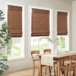 Kirkland's Home Teak Bamboo Light Filtering Roman Shade, 27 In.- Curtains & Drapes