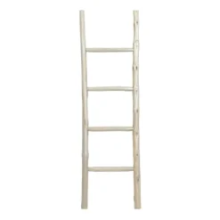 Kirkland's Home Teak Wood Leaning Ladder- Decorative Accents