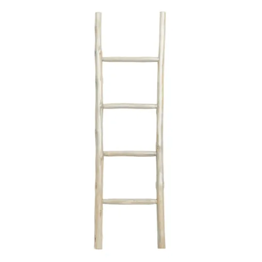 Kirkland's Home Teak Wood Leaning Ladder- Decorative Accents
