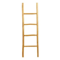Kirkland's Home Teak Wood Leaning Ladder- Decorative Accents
