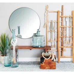 Kirkland's Home Teak Wood Leaning Ladder- Decorative Accents