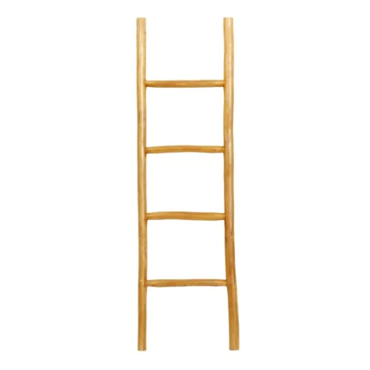 Kirkland's Home Teak Wood Leaning Ladder- Decorative Accents