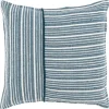 Kirkland's Home Teal And Ivory Directional Stripes Pillow- Pillows
