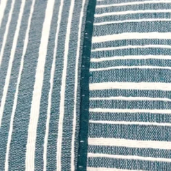 Kirkland's Home Teal And Ivory Directional Stripes Pillow- Pillows