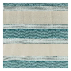 Kirkland's Home Teal And Natural Colorblock Chevron Throw- Blankets & Throws