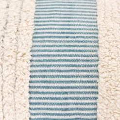Kirkland's Home Teal And Natural Tufted Stripes Lumbar Pillow- Pillows