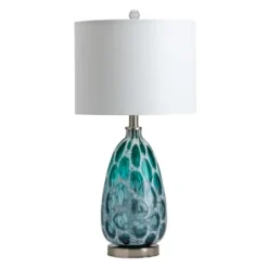 Kirkland's Home Teal Blue And Nickel Table Lamp- Table Lamps