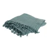 Kirkland's Home Teal Cable Knit Tassel Throw- Blankets & Throws