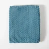 Kirkland's Home Teal Heavenly Herringbone Plush Throw- Blankets & Throws