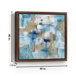 Kirkland's Home Teal Infusion Framed Canvas Art Print- Framed Art