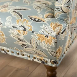 Kirkland's Home Teal Rebecca Tufted Accent Chair- Accent Chairs