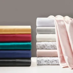 Kirkland's Home Teal Satin Standard 2-Pc. Pillow Case Set- Bed Sheets