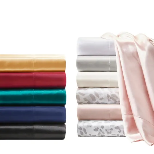 Kirkland's Home Teal Satin Standard 2-Pc. Pillow Case Set- Bed Sheets