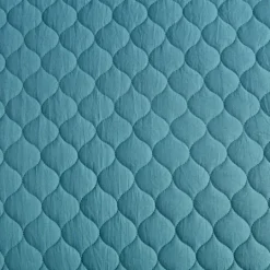 Kirkland's Home Teal Scalloped Crinkle 3-Pc. Full/Queen Quilt Set- Quilts