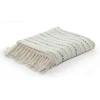 Kirkland's Home Teal Shimmer Stripe Woven Throw- Blankets & Throws