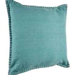 Kirkland's Home Teal With Embroidered Edge Pillow, 24 In.- Pillows