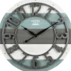 Kirkland's Home Teal Wood Plank Wall Clock- Clocks