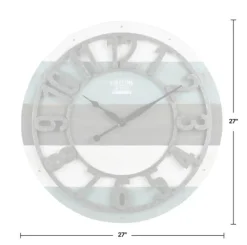 Kirkland's Home Teal Wood Plank Wall Clock- Clocks