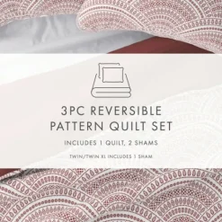 Kirkland's Home Terra Scalloped Reversible 3-Pc. King Quilt Set- Quilts