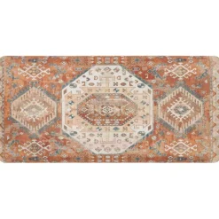 Kirkland's Home Terracotta Medallion Cushioned Kitchen Mat- Kitchen & Floor Mats