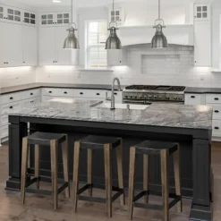 Kirkland's Home Terry Black Metal And Brown Wood Counter Stool- Bar Stools & Counter Height Stools