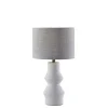 Kirkland's Home Textured Ceramic Geometric Table Lamp- Table Lamps