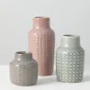 Kirkland's Home Textured Ceramic Vases, Set Of 3- Vases
