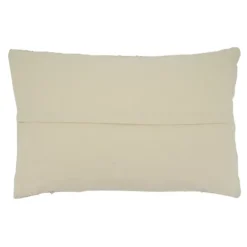 Kirkland's Home Textured Ivory Fringe Lumbar Throw Pillow- Pillows