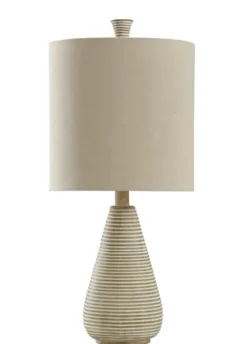Kirkland's Home Textured Stripe Accent Table Lamp- Table Lamps