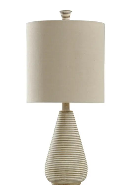 Kirkland's Home Textured Stripe Accent Table Lamp- Table Lamps