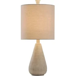 Kirkland's Home Textured Stripe Accent Table Lamp- Table Lamps