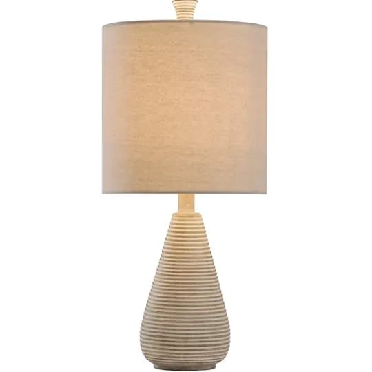 Kirkland's Home Textured Stripe Accent Table Lamp- Table Lamps