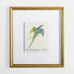 Kirkland's Home The Dark Green Bird Framed Art Print- Framed Art