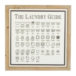 Kirkland's Home The Laundry Guide Embossed Framed Wall Plaque- Wall Quotes & Signs