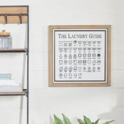 Kirkland's Home The Laundry Guide Embossed Framed Wall Plaque- Wall Quotes & Signs