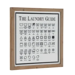Kirkland's Home The Laundry Guide Embossed Framed Wall Plaque- Wall Quotes & Signs