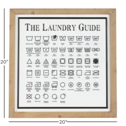 Kirkland's Home The Laundry Guide Embossed Framed Wall Plaque- Wall Quotes & Signs