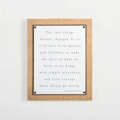 Kirkland's Home The Real Things Wall Plaque- Wall Quotes & Signs